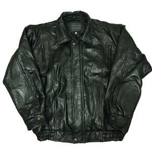 VTG Maxam Italian Mosaic Design Genuine Top Grain Lambskin Mens Black Jacket XXL